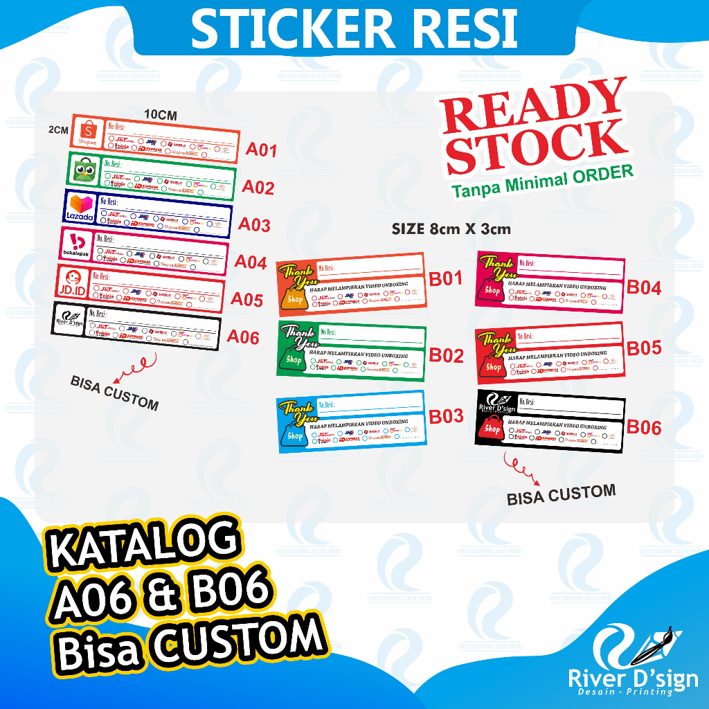 Jual Stiker Resi Stiker Pengiriman Label Resi Murah Berkualitas ...
