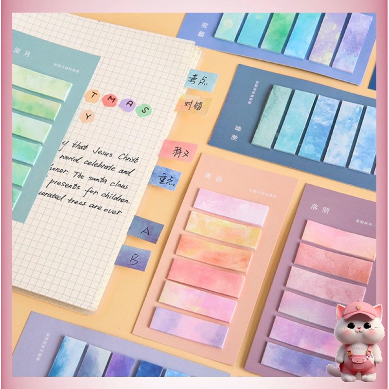 Jual N052 Sticky notes Gradasi/Stiker Label Index 120 PCS untuk Penanda ...
