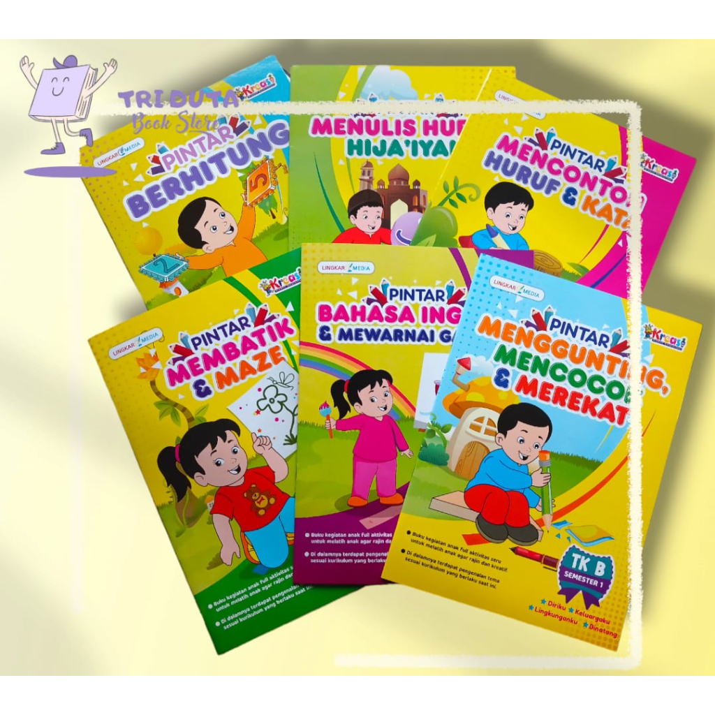 Jual Buku Paket Pintar Materi Anak TK B Isi 6 Buku | Shopee Indonesia