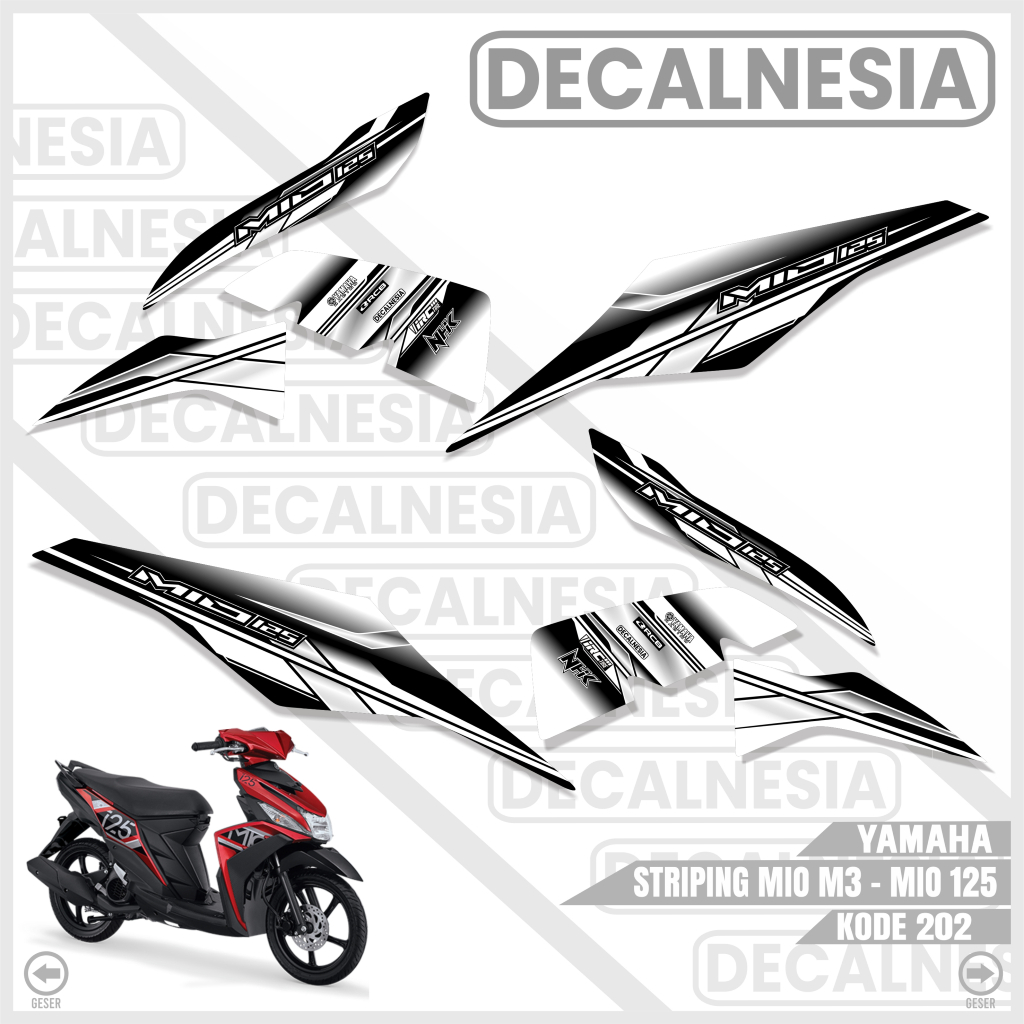 Jual Stiker Striping Motor Mio M3 125 Z Variasi Racing Yamaha
