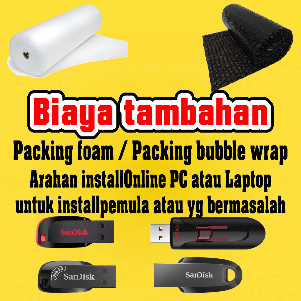 Jual Biaya tambahan Packing foam Packing bubble wrap Arahan