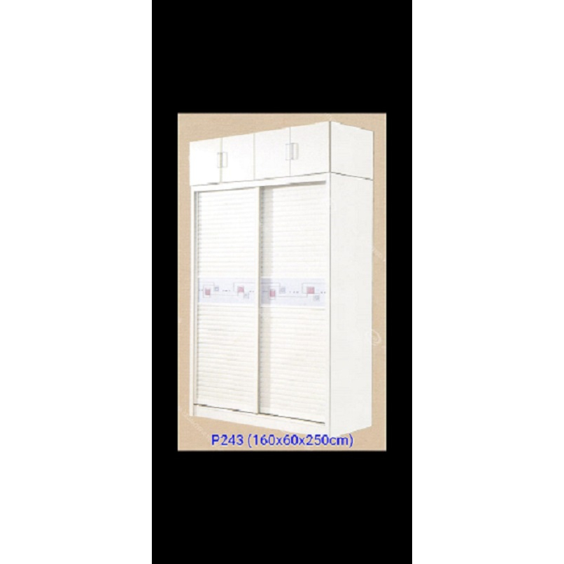 Jual LEMARI PAKAIAN BAJU MDF P243 PINTU SLIDING UKURAN 160X60X250CM ...