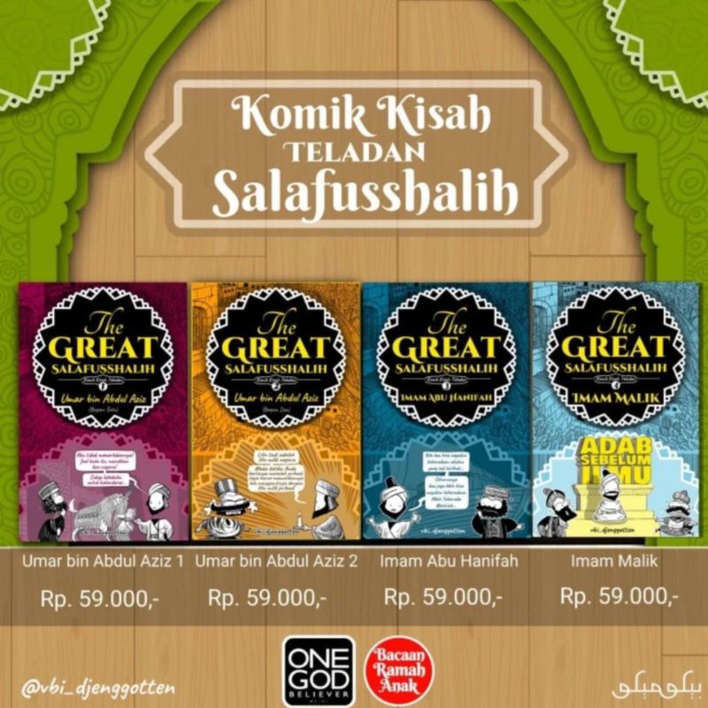 Jual Komik The Great Salafusshalih Lengkap Jilid 1-4 Komik Kisah ...