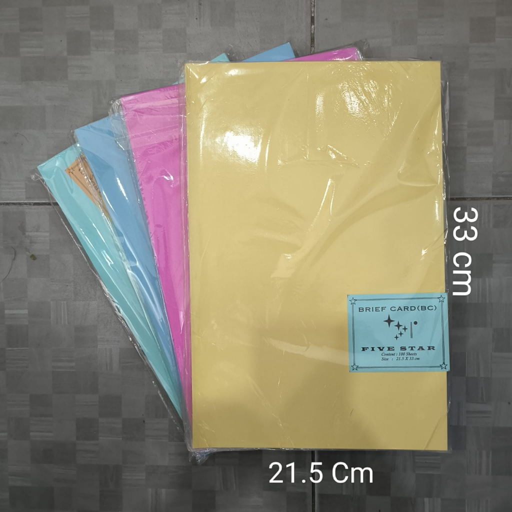 Jual Kertas Sertifikat / karton manila WARNA folio F4 BC (Isi 100 ...