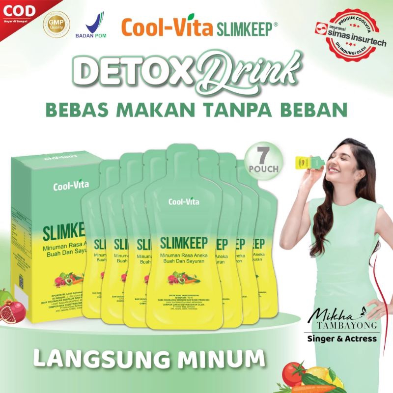 Jual Coolvita Slimkeep Fiber Detox Drink Minuman Rasa Buah Dan Sayuran