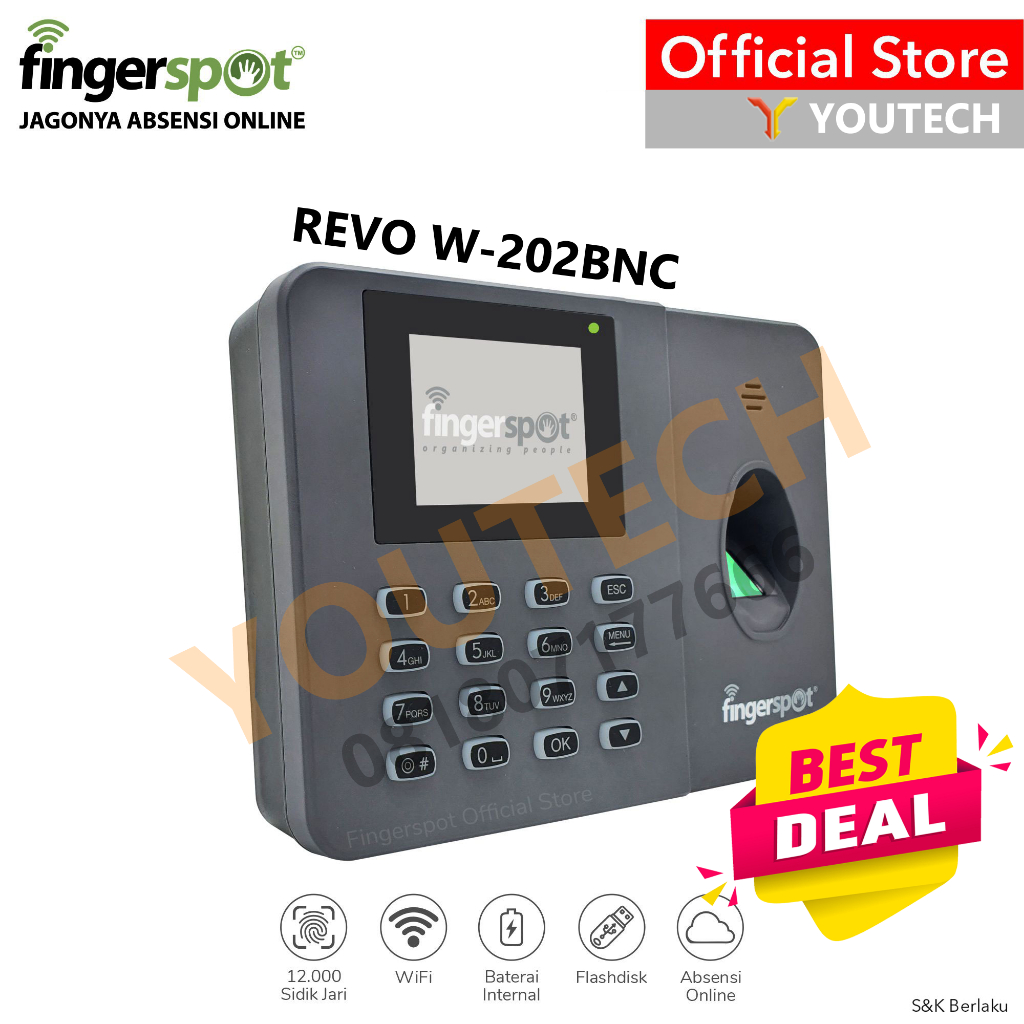 Jual Mesin Absensi Fingerspot Revo W 202bnc Sidik Jari Shopee Indonesia