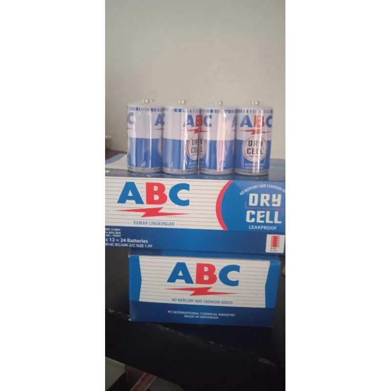 Jual BATU BATERAI ABC BIRU TANGGUNG/R14/C/1,5V. Harga 55,890 (12 butir ...