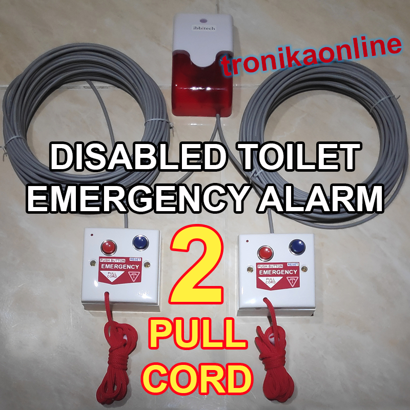 Jual 2 EMERGENCY PULL CORD ALARM bathroom toilet DISABILITAS panic button | Shopee Indonesia