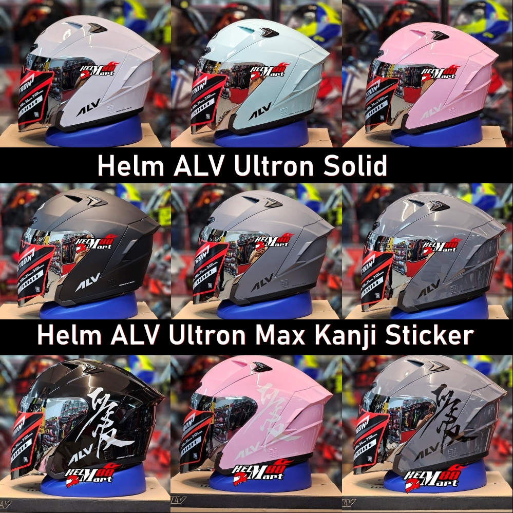 Jual Helm ALV ULTRON Half Face Helm Viral Budget Pelajar Helm SNI