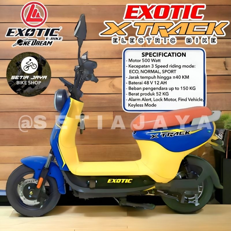 Jual Sepeda Listrik E Bike Exotic X Track 48v 12ah 500 Watt Rem Cakram