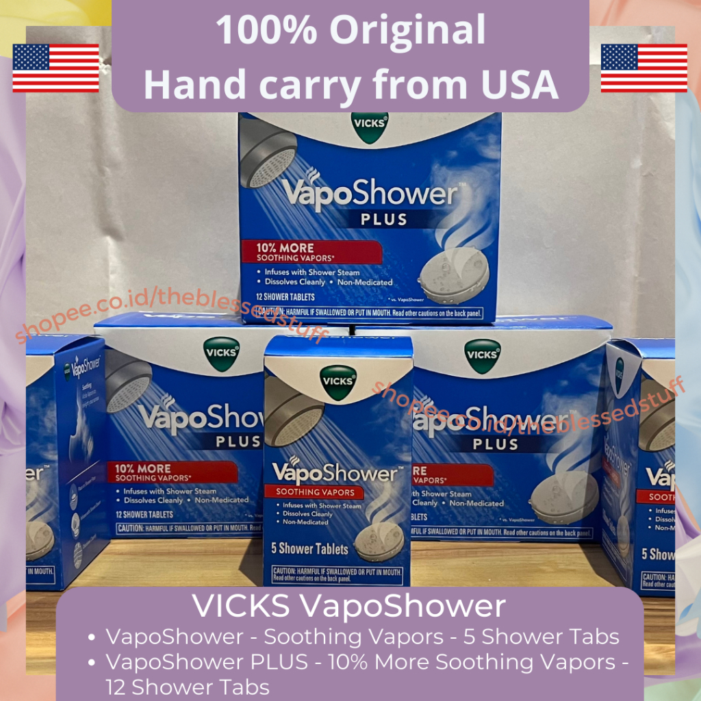 Jual Vicks VapoShower Soothing Vapors 5 Shower Tablets / Vicks