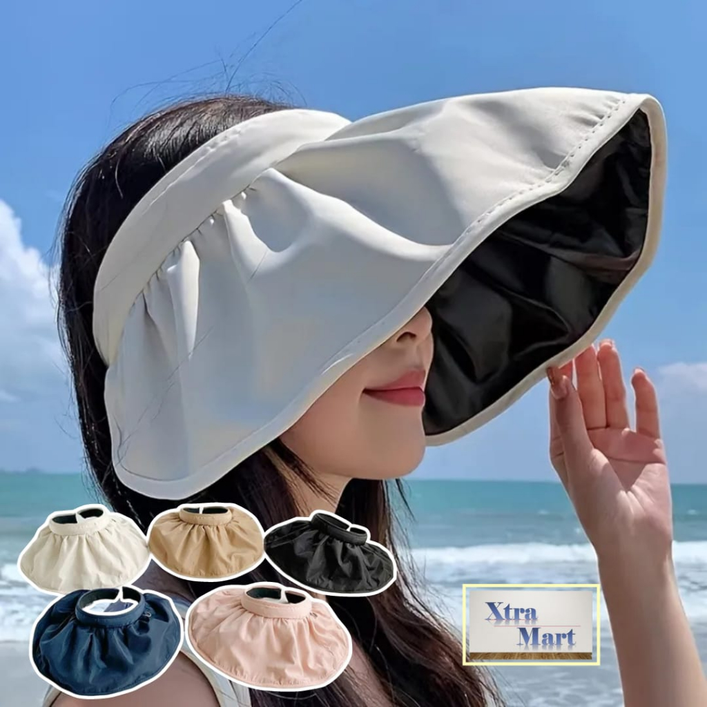 Jual XM Topi Sun Visor Lipat Bisa di Jadikan Bando Topi Korean Style