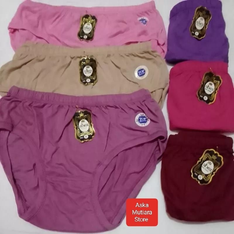 Jual CD/CELANA DALAM WANITA KARET KERUT MERK SEMOX + CITRINE UKURAN L