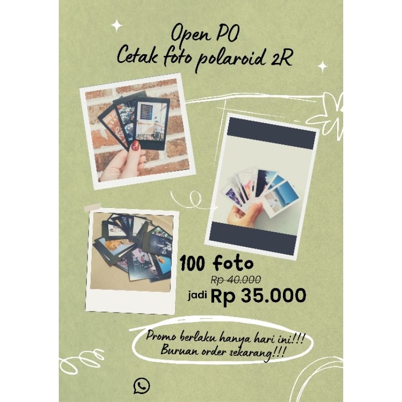 Jual Cetak Foto Polaroid 2R Paket 100 Foto | Shopee Indonesia