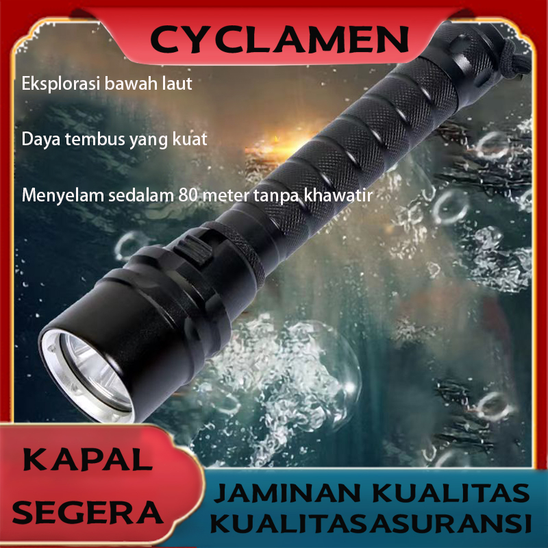 Jual Senter Selam Led T Powerful Super Bright Led Scuba Diving Flashlight M Underwater