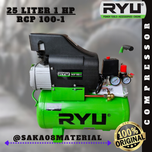 Jual JUAL AIR COMPRESSOR 25 LITER 1 HP RCP100-1 RYU ORIGINAL TERBARU ...