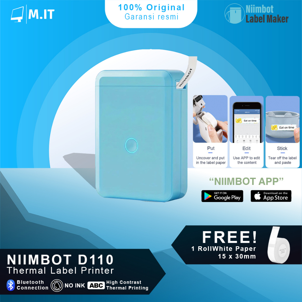 Jual Niimbot D110 Mini Portable Printer Label Thermal Originalnimbot Label Label Sticker 4702
