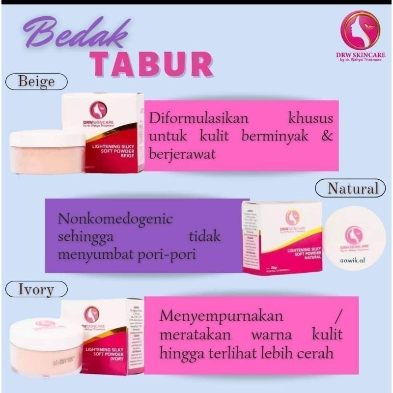 Jual Drw Skincare Soft Powder/Bedak Tabur | Shopee Indonesia