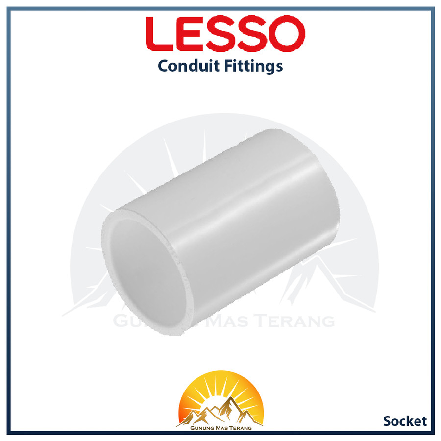 Jual Lesso Socket Conduit Coupling Pipa Listrik 20 mm Sambungan Sok ...