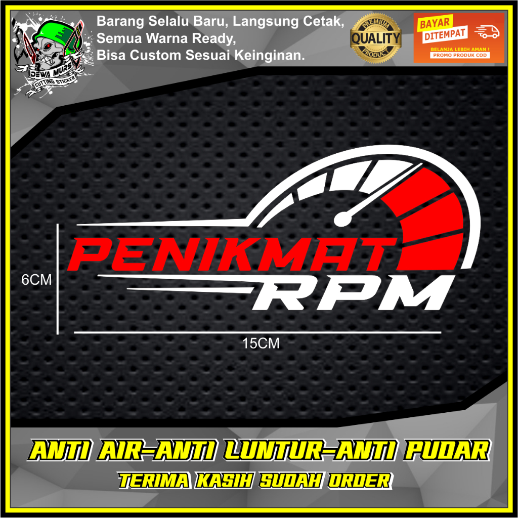 Jual Cutting Sticker PENIKMAT RPM Warna Merah Putih | Shopee Indonesia