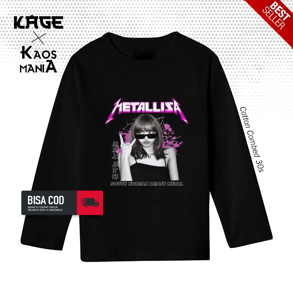 Jual Baju Kaos METALLISA Lengan Panjang - Kaos Metal Band Parody KAOS ...