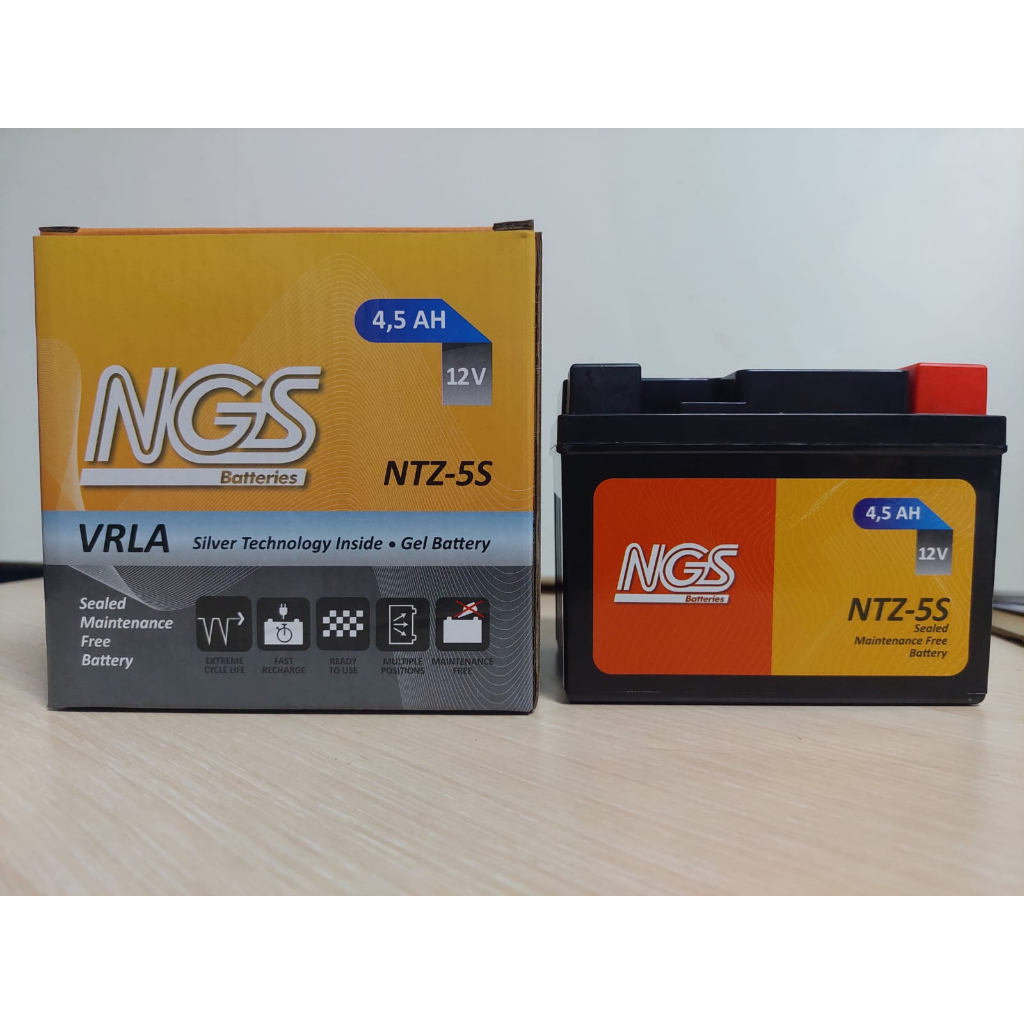 Jual AKI MOTOR NGS NTZ5S MF 4.5Ah (Aki Motor Beat, Vario, Scoopy, Revo