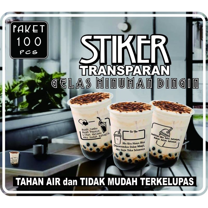 Jual STIKER KATA-KATA 12 KARAKTER | MINUMAN KEMASAN CUP | CUP MINUMAN ...
