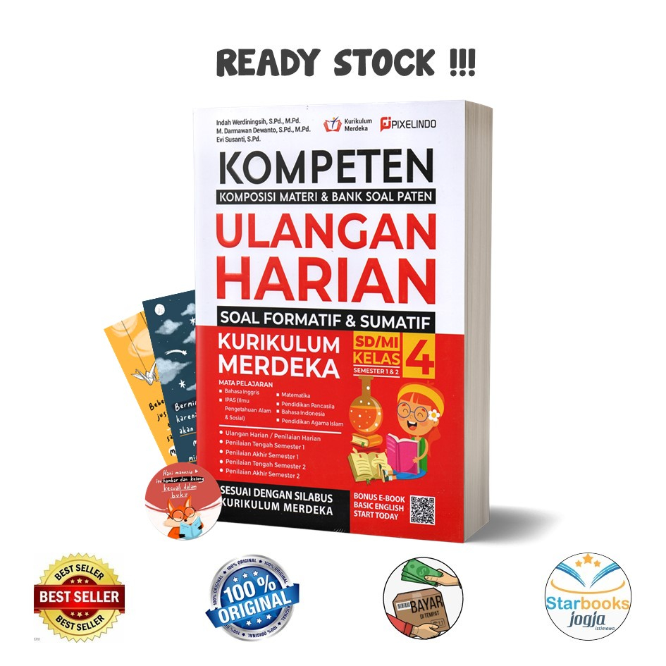 Jual Buku Kompeten Ulangan Harian Kurikulum Merdeka Kelas 4 (Pixelindo ...