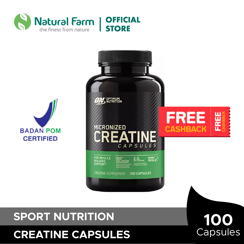 Jual Optimum Nutrition Creatine 2500mg - 100 Capsules | Shopee Indonesia