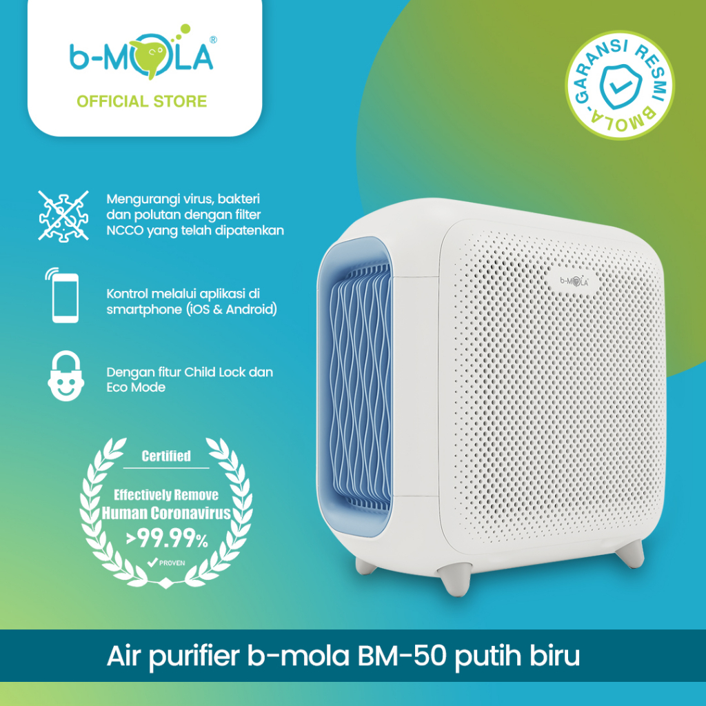 Jual B-MOLA Air Purifier BM50 With NCCO HEPA H13 Medical Grade | Shopee ...