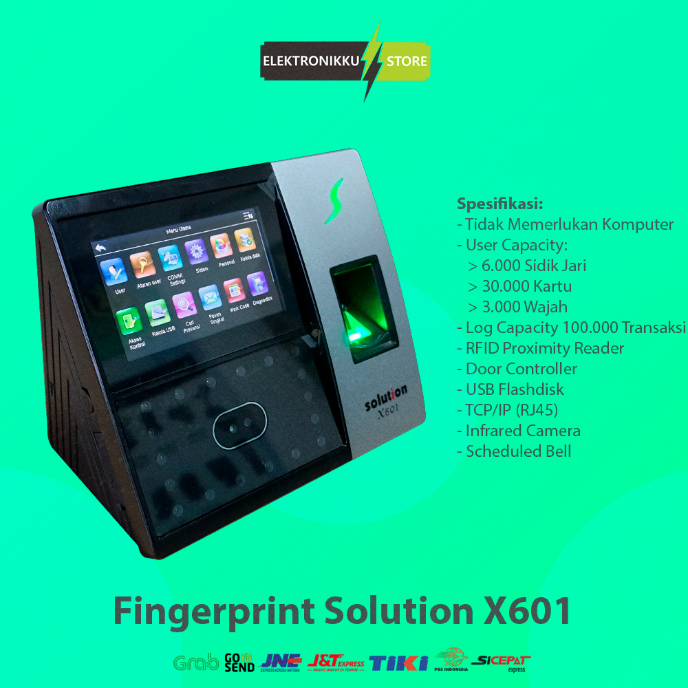 Jual Mesin Absensi Fingerprint Solution X601 Absen Absensi Sidik Jari ...