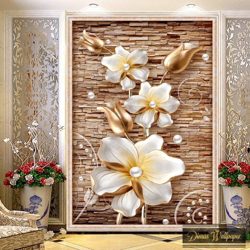 Jual Wallpaper Dinding 3D Custom Motif Bunga Katalog 15 | Shopee Indonesia