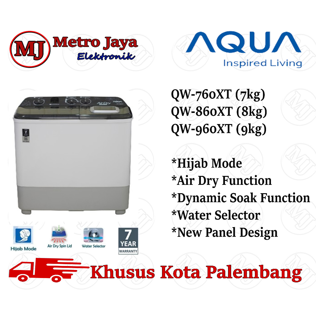 Jual Mesin Cuci Tabung Aqua Qw Xt Kg Garansi Motor Tahun Qw Xt Shopee Indonesia