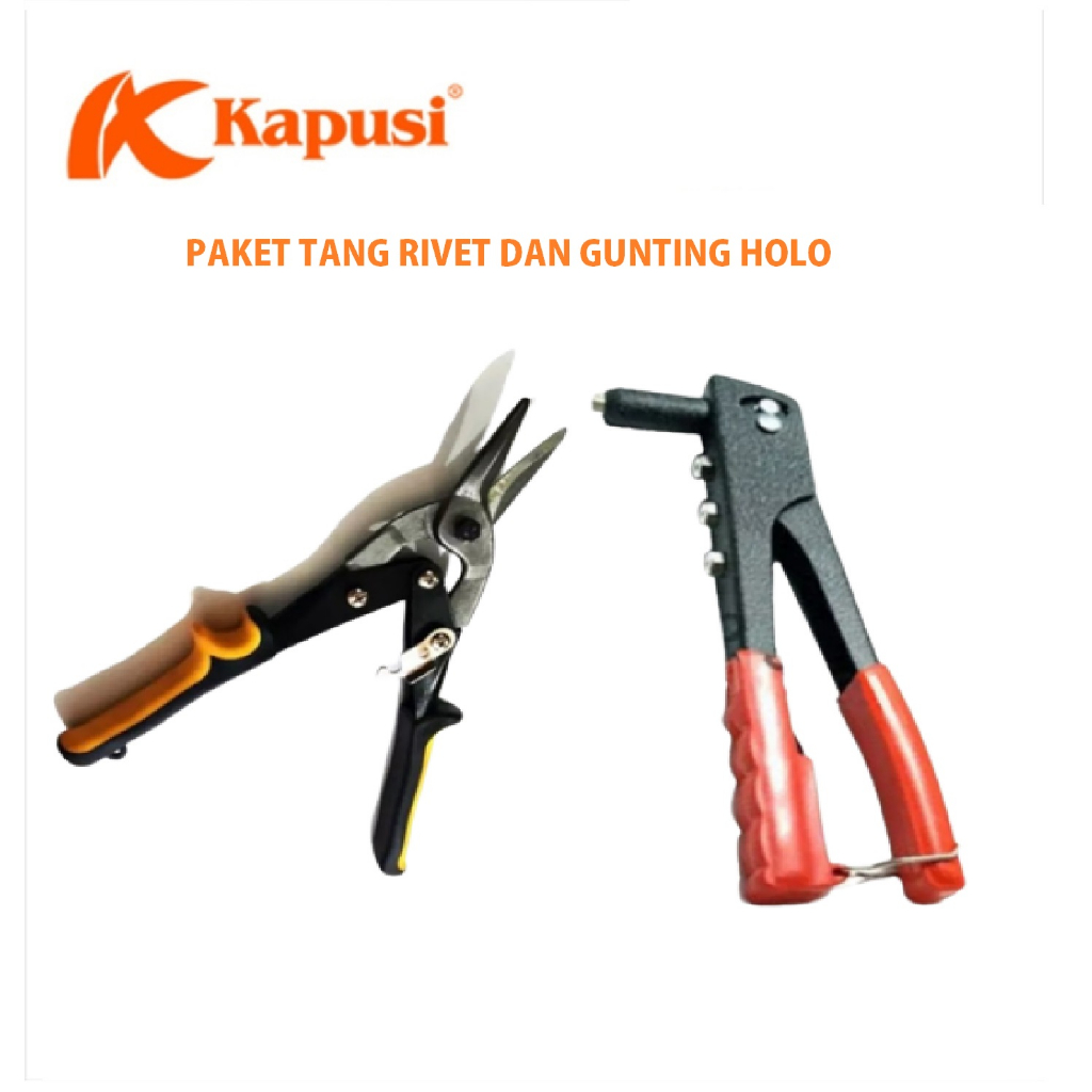 Jual PAKET TANG RIVET DAN GUNTING HOLO KAPUSI JAPAN | Shopee Indonesia