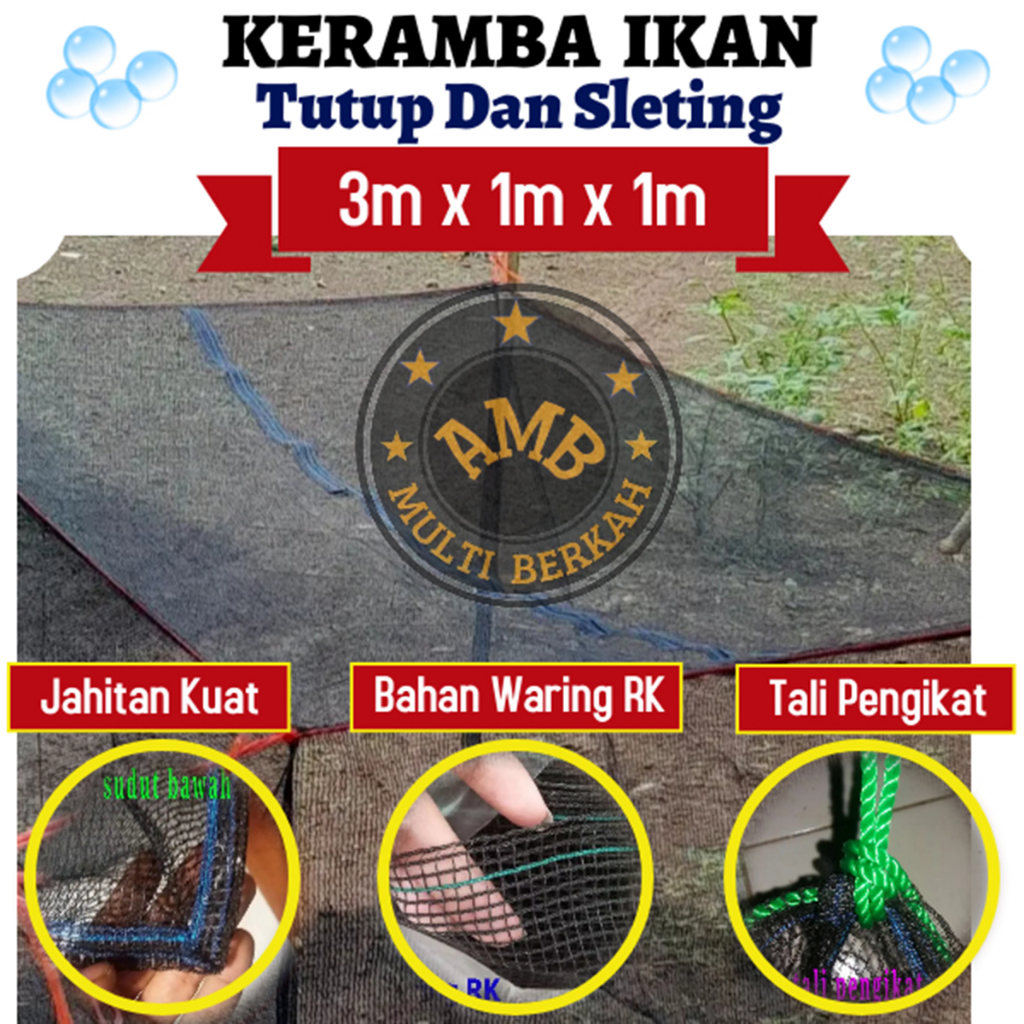 Jual Keramba Ikan Tutup Jaring Apung Siap Pakai Bahan Waring RK Anti ...