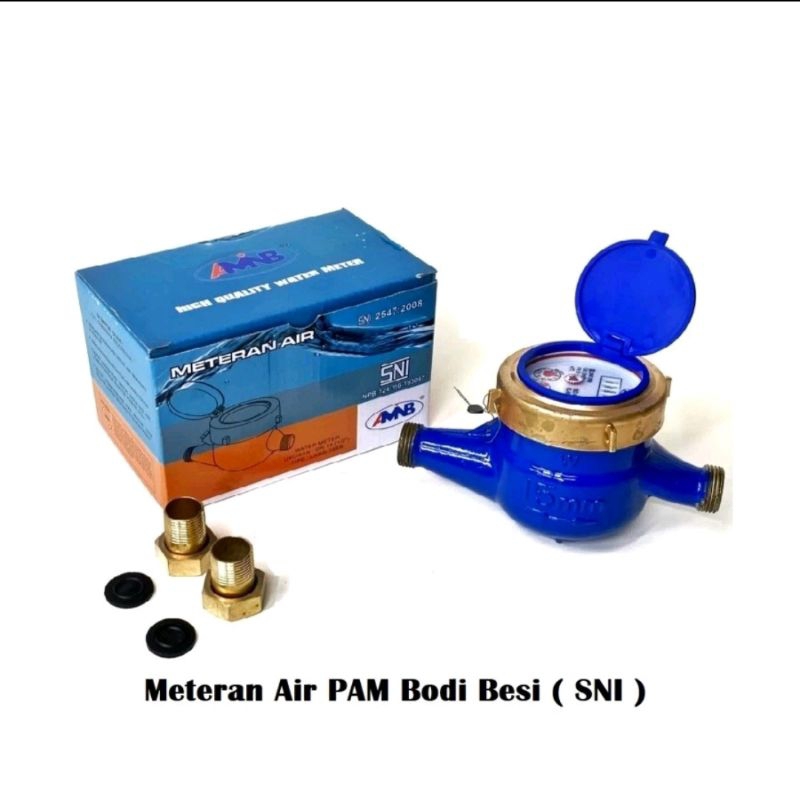 Jual METERAN AIR SNI AMNB BODY PVC/BODY BESI 1/2 INCH | Shopee Indonesia