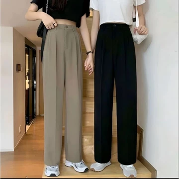 Celana Highwaist Loose Pants Trousers Celana Kerja Wanita Kantor Celana Anti Kusut Celana Kulot