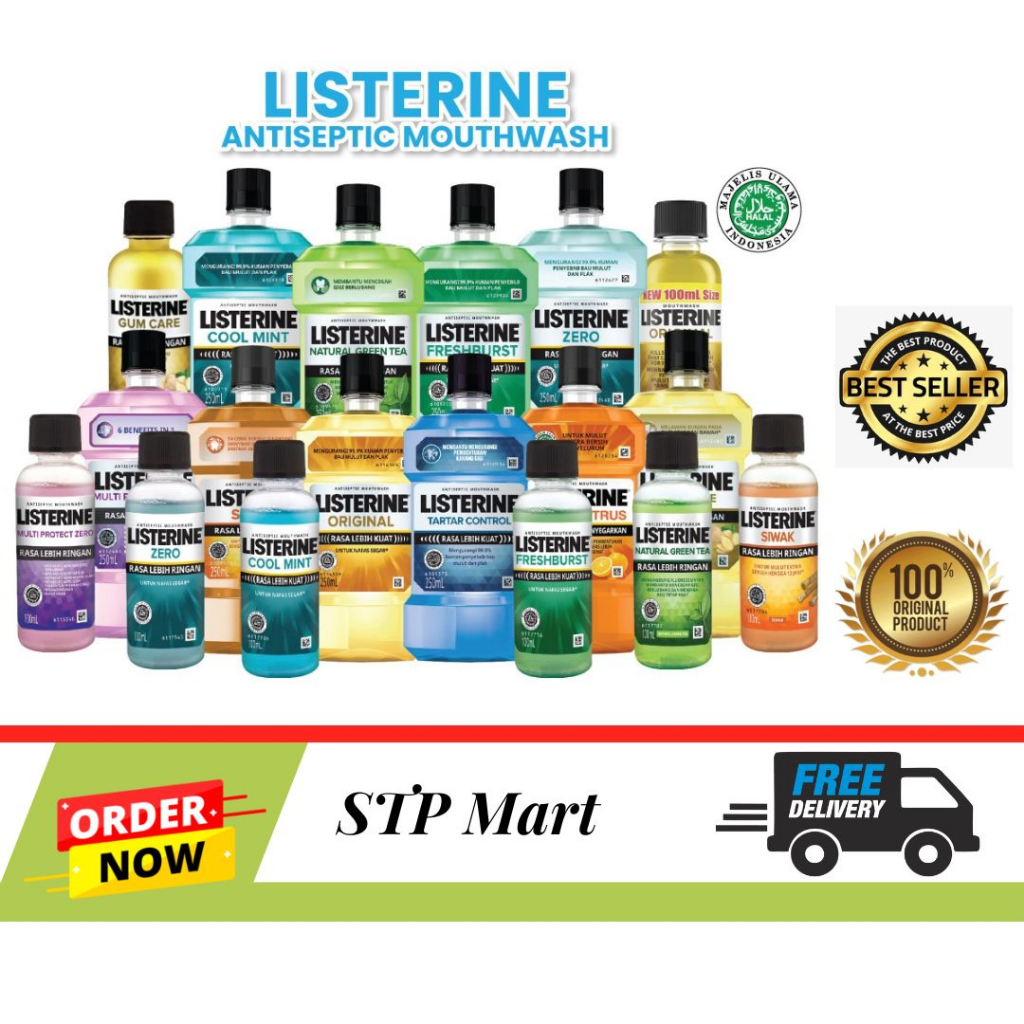 Jual LISTERINE ANTISEPTIC MOUTHWASH 250ML // OBAT KUMUR LISTERIN