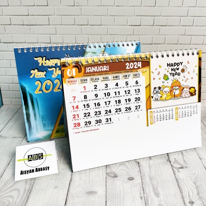 Jual Kalender Meja 2024 Tanggalan Kalender Meja 2024 BO Animasi Sweet ...