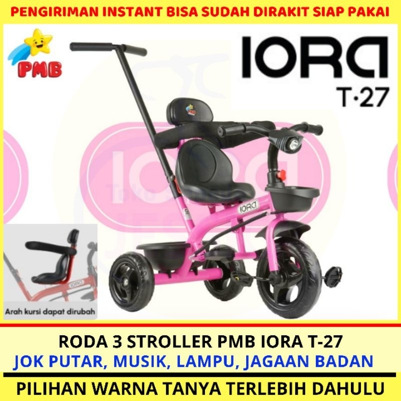 Jual Sepeda Anak Roda 3 (Tiga) Tricycle Stroller PMB IORA T33 T25 T26 ...