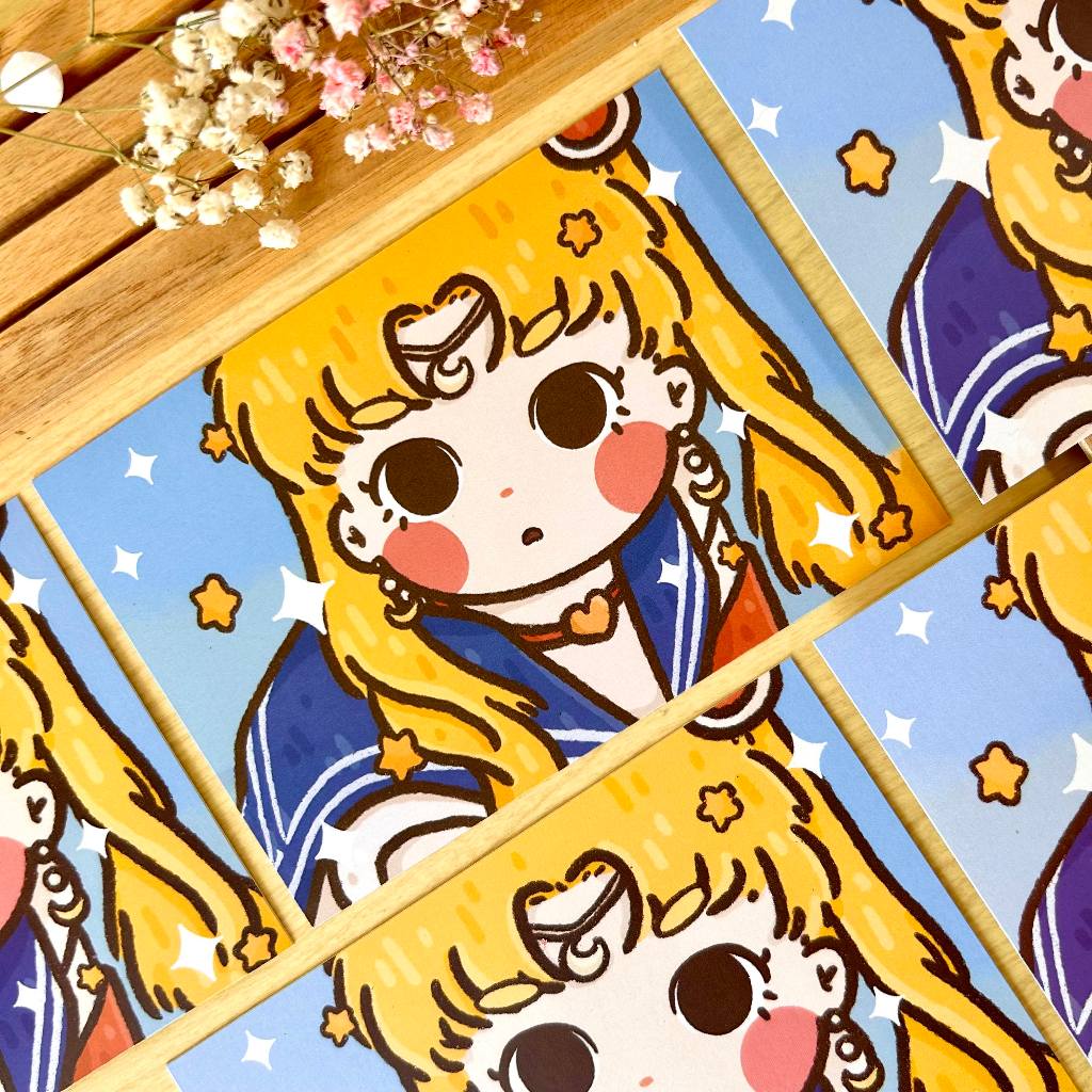 jual-sailor-moon-art-prints-anime-print-postcard-happykrel