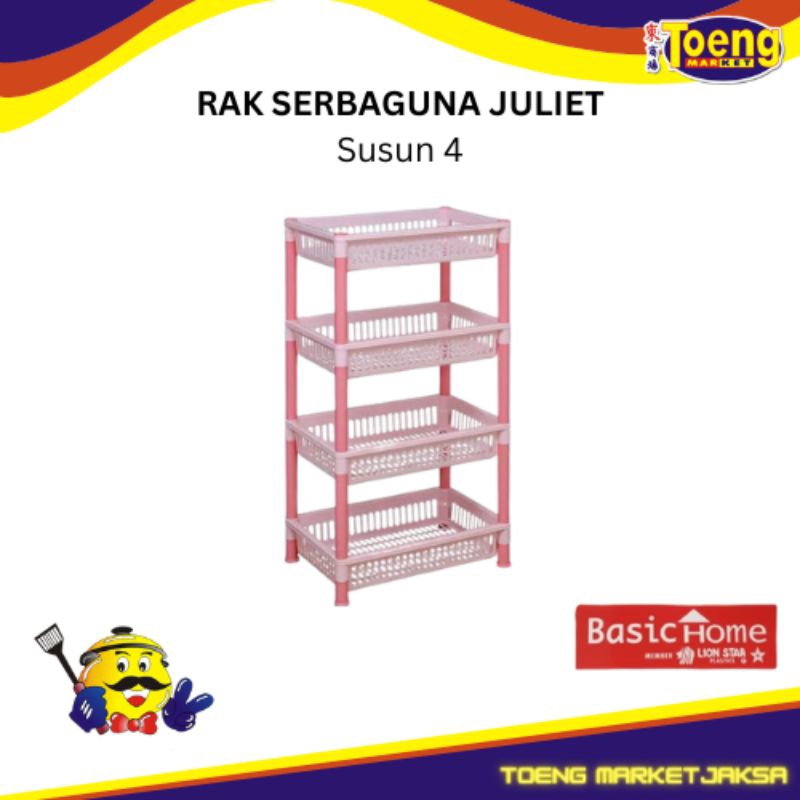 Jual RAK SERBAGUNA SUSUN 4 / JULIET RACK SS-4 BASIC HOME | Shopee Indonesia