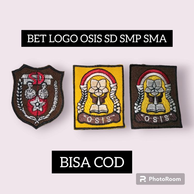 Jual Bet Logo Bordir Osis Sd Smp Sma Lambang Untuk Di Kantong Shopee