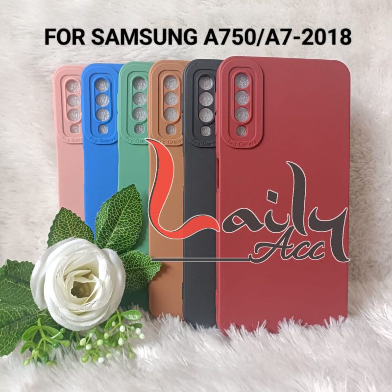 Jual Softcase Macaron Pro Camera Samsung A7 2018/A750 Silikon