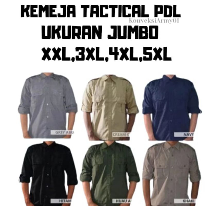 Jual Kemeja Tactical Pdl Pria Big Size Premium Jumbo Dikirim Cepat Shopee Indonesia