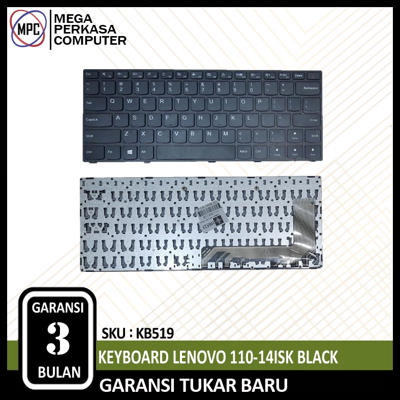 Jual KEYBOARD LENOVO IDEAPAD 11014AST IP 11014 ISK Hitam Shopee