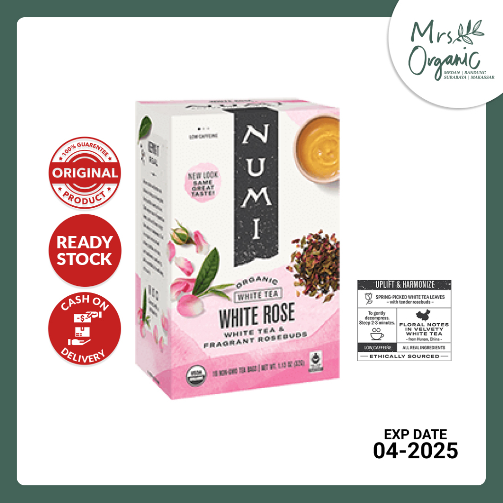 Jual Teh Organik White Rose Tea NUMI 32g | Shopee Indonesia