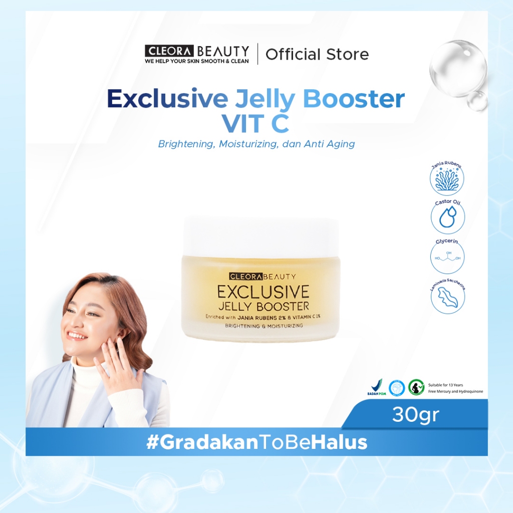 Jual Cleora Jelly Booster Vit C 30gr Moisturizer Gel Untuk Mencerahkan Wajah Memperbaiki Skin