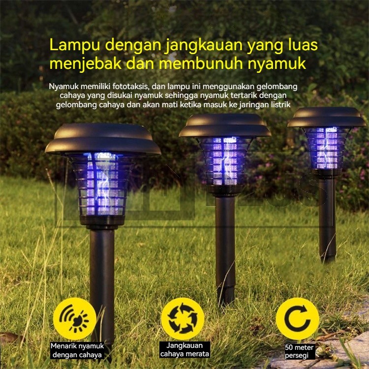 Jual Djdplus Lampu Perangkap Pembunuh Nyamuk Led Tenaga Surya Outdoor