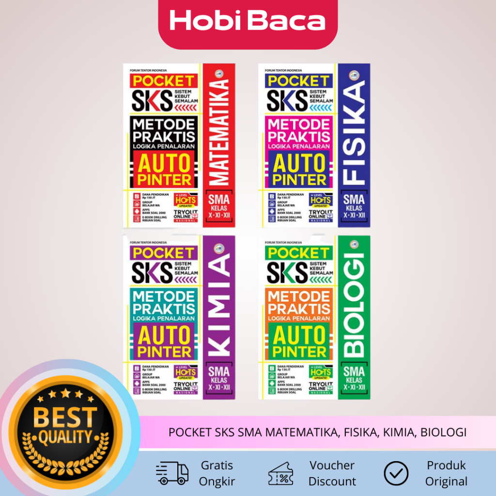 Jual Buku Pocket Sks Sma Ipa Matematika Fisika Kimia Biologi Buku
